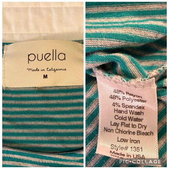 Anthropologie Puella Women's Striped Knit Swing Tops , size Medium - Picture 4 of 8